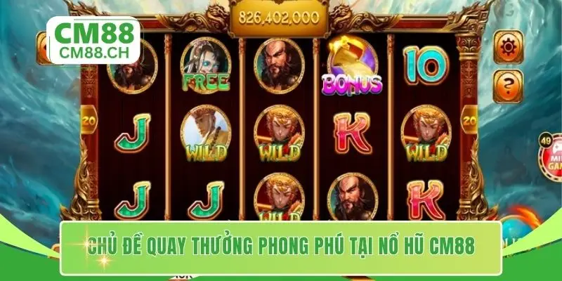 Chủ đề quay thưởng phong phú tại nổ hũ CM88