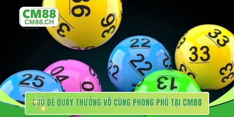 Chủ đề quay thưởng vô cùng phong phú tại CM88